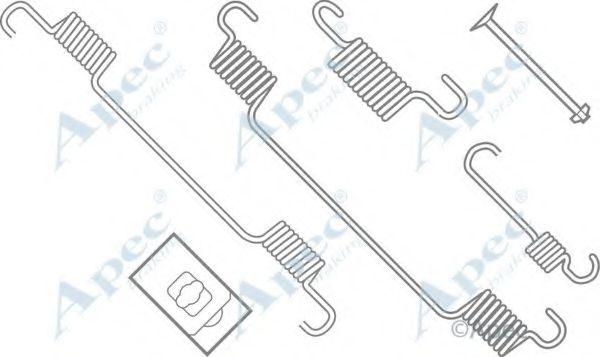 Комплектующие, тормозная колодка APEC braking KIT634