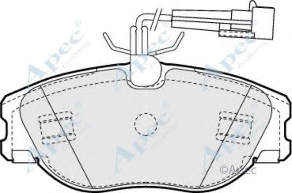 Комплект тормозных колодок, дисковый тормоз APEC braking PAD945