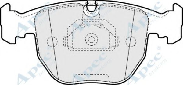 Комплект тормозных колодок, дисковый тормоз APEC braking PAD948