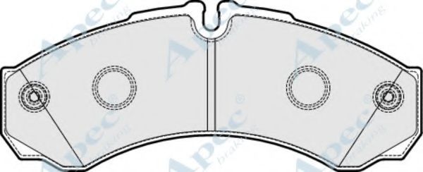 Комплект тормозных колодок, дисковый тормоз APEC braking PAD1922