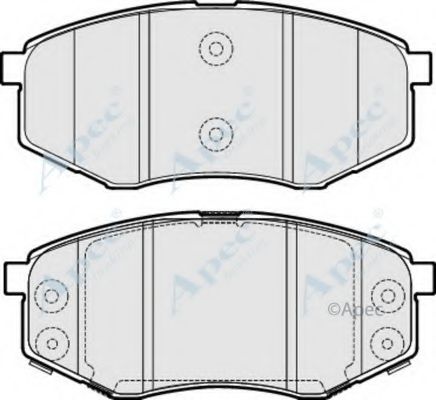 Комплект тормозных колодок, дисковый тормоз APEC braking PAD1767