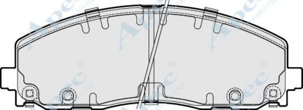 Комплект тормозных колодок, дисковый тормоз APEC braking PAD1880