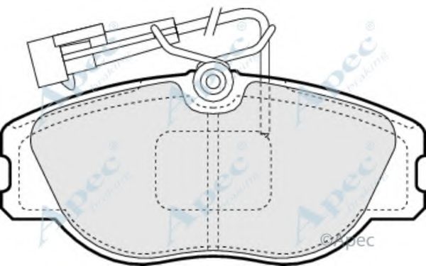 Комплект тормозных колодок, дисковый тормоз APEC braking PAD826