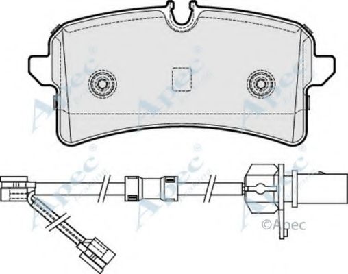 Комплект тормозных колодок, дисковый тормоз APEC braking PAD1939