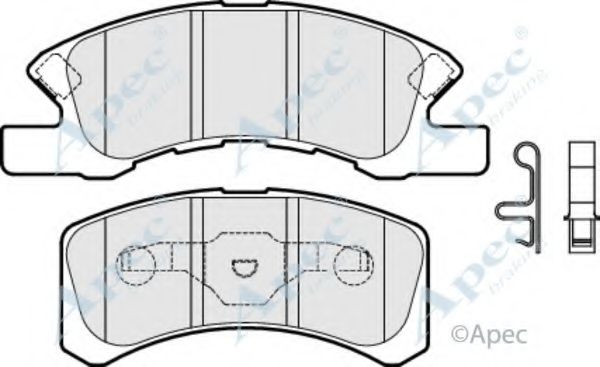 Комплект тормозных колодок, дисковый тормоз APEC braking PAD1986