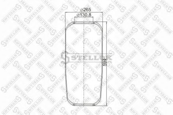 Кожух пневматической рессоры STELLOX 90-08380-SX