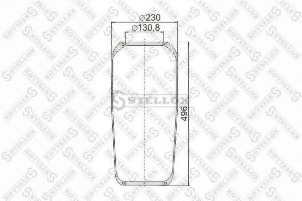 Кожух пневматической рессоры STELLOX 90-08830-SX