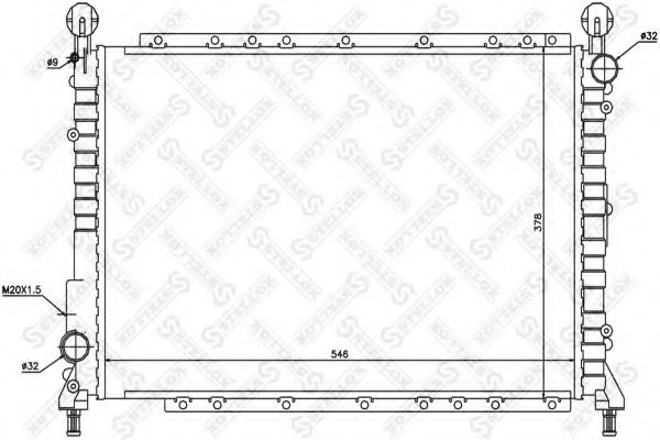 Радиатор, охлаждение двигателя STELLOX 10-25485-SX