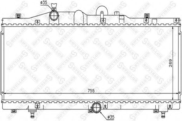 Радиатор, охлаждение двигателя STELLOX 10-25691-SX