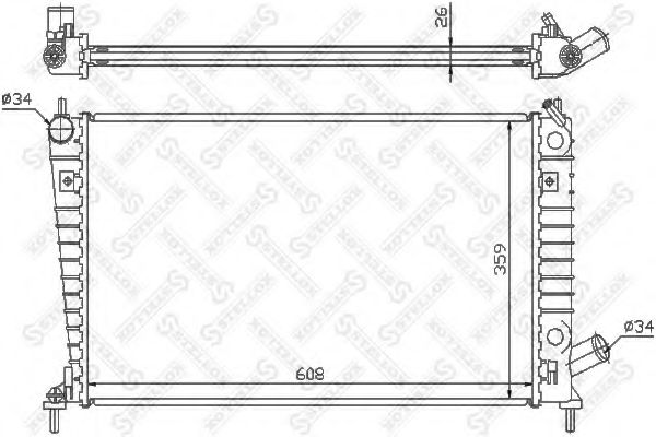 Радиатор, охлаждение двигателя STELLOX 10-26658-SX