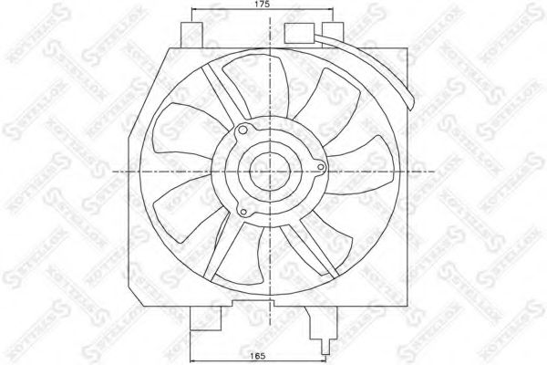 Вентилятор, охлаждение двигателя STELLOX 29-99161-SX