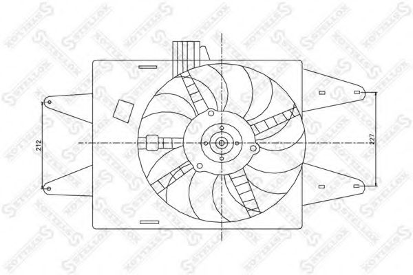 Вентилятор, охлаждение двигателя STELLOX 29-99406-SX