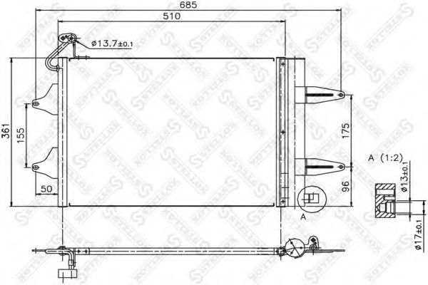 Конденсатор, кондиционер STELLOX 10-45166-SX