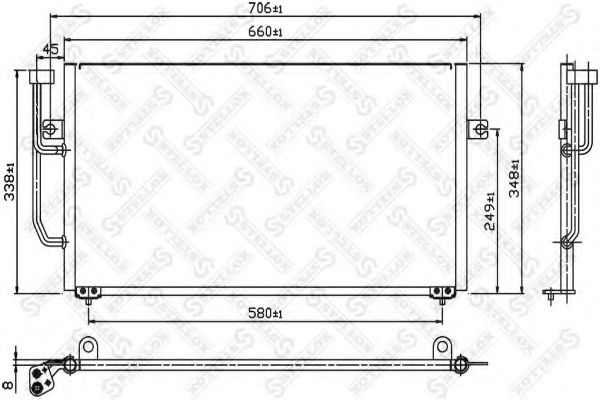 Конденсатор, кондиционер STELLOX 10-45169-SX