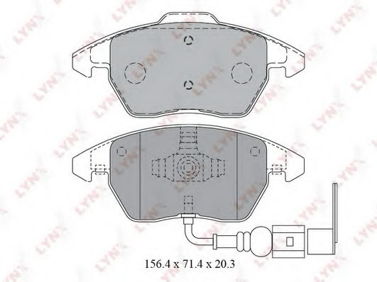Комплект тормозных колодок, дисковый тормоз LYNXauto BD-1203