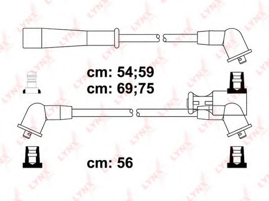 Комплект проводов зажигания LYNXauto SPC5116