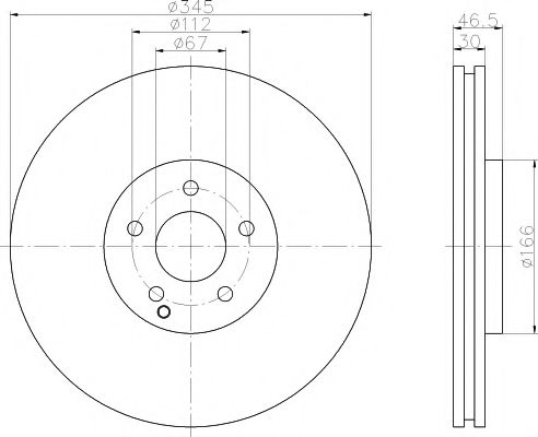 Тормозной диск HELLA PAGID 8DD 355 110-112