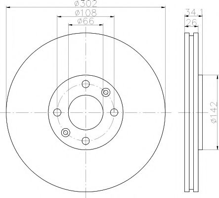 Тормозной диск HELLA PAGID 8DD 355 111-321