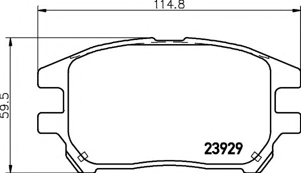 Комплект тормозных колодок, дисковый тормоз HELLA PAGID 8DB 355 010-441