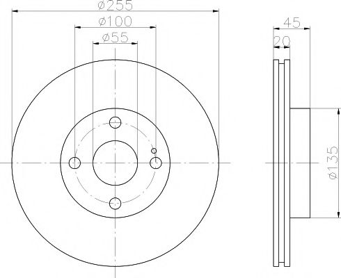 Тормозной диск HELLA PAGID 8DD 355 106-491