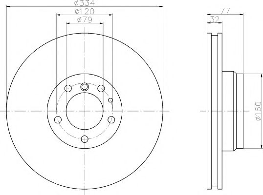 Тормозной диск HELLA PAGID 8DD 355 104-241