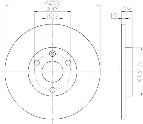 Тормозной диск HELLA PAGID 8DD 355 102-421