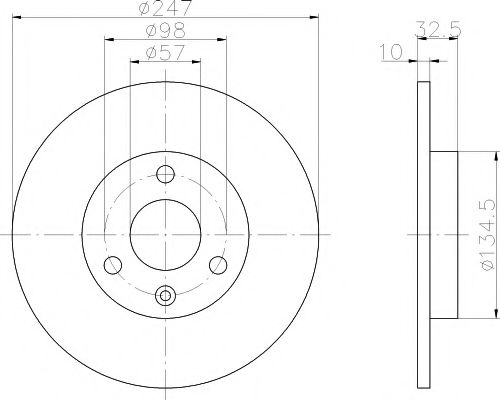 Тормозной диск HELLA PAGID 8DD 355 103-771