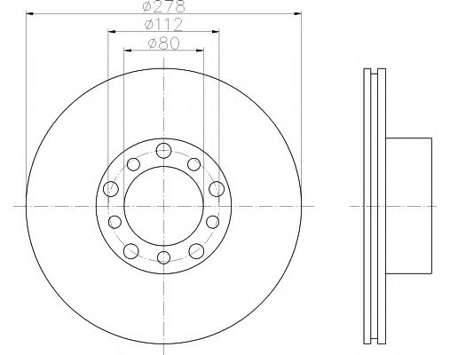 Тормозной диск HELLA PAGID 8DD 355 100-401