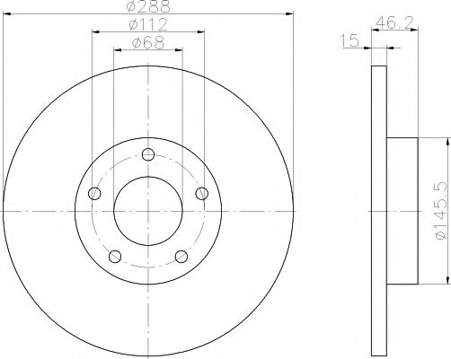 Тормозной диск HELLA PAGID 8DD 355 102-781