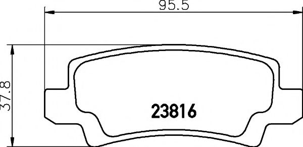 Комплект тормозных колодок, дисковый тормоз HELLA PAGID 8DB 355 010-841