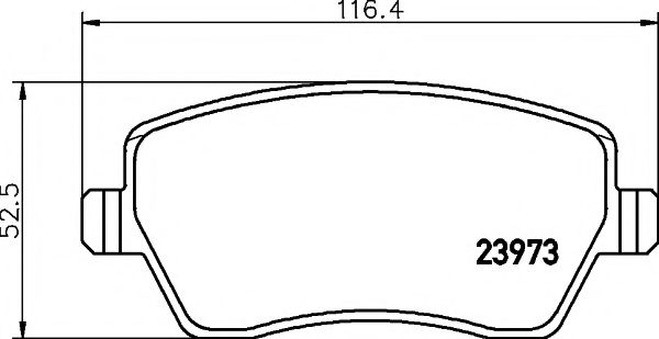 Комплект тормозных колодок, дисковый тормоз HELLA PAGID 8DB 355 010-851