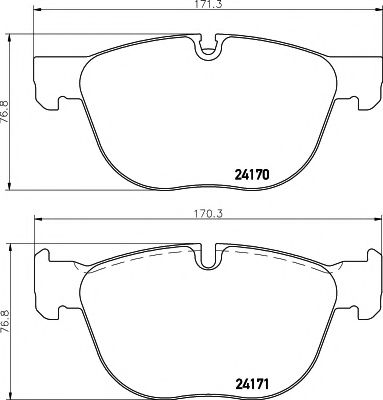 Комплект тормозных колодок, дисковый тормоз HELLA PAGID 8DB 355 012-541