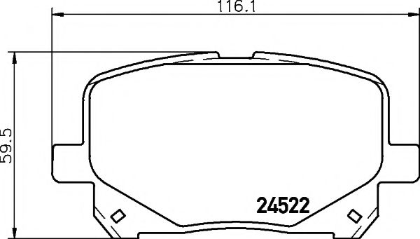 Комплект тормозных колодок, дисковый тормоз HELLA PAGID 8DB 355 013-161