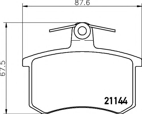 Комплект тормозных колодок, дисковый тормоз HELLA PAGID 8DB 355 017-951