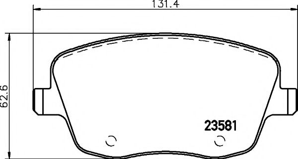 Комплект тормозных колодок, дисковый тормоз HELLA PAGID 8DB 355 018-801