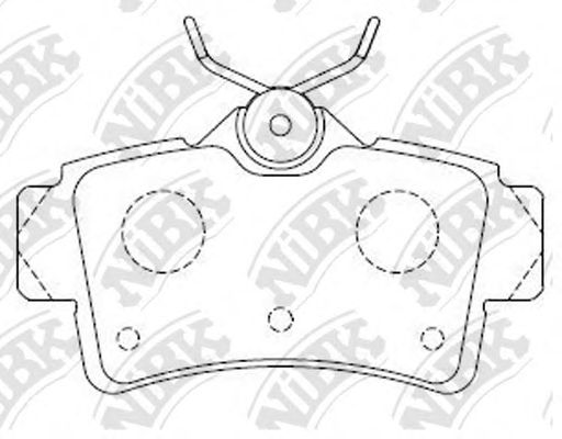 Комплект тормозных колодок, дисковый тормоз NiBK PN0062