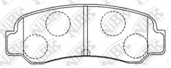Комплект тормозных колодок, дисковый тормоз NiBK PN1109
