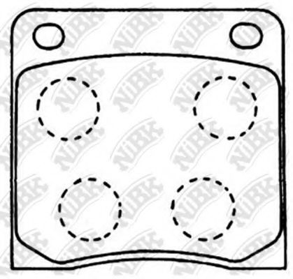 Комплект тормозных колодок, дисковый тормоз NiBK PN2038