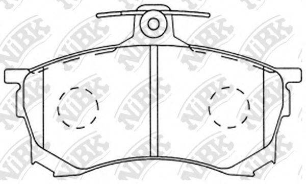 Комплект тормозных колодок, дисковый тормоз NiBK PN3102