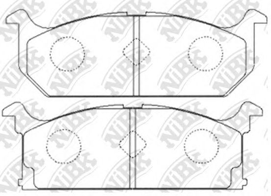 Комплект тормозных колодок, дисковый тормоз NiBK PN9117