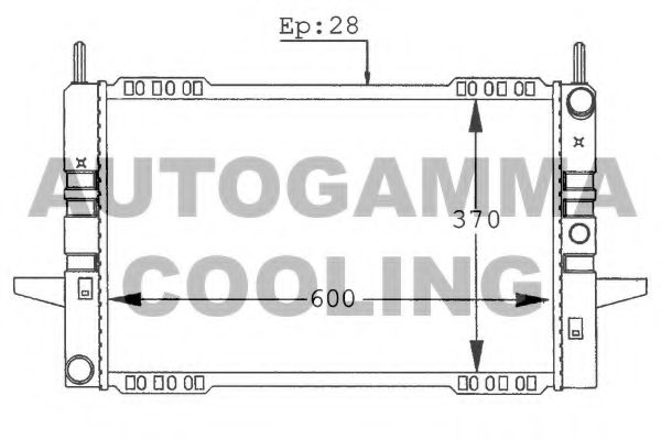 Радиатор, охлаждение двигателя AUTOGAMMA 100389