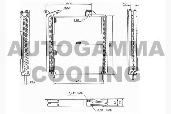Конденсатор, кондиционер AUTOGAMMA 104760