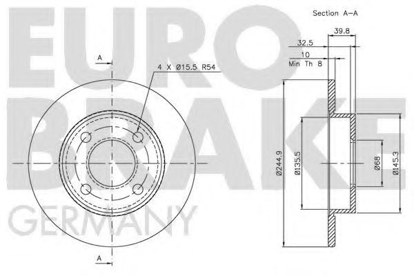 Тормозной диск LUCAS ELECTRICAL DF1536