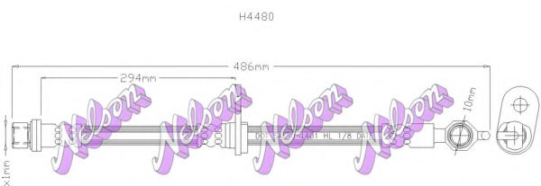 Тормозной шланг Brovex-Nelson H4480