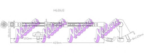 Тормозной шланг Brovex-Nelson H6868