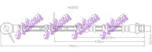 Тормозной шланг Brovex-Nelson H6892