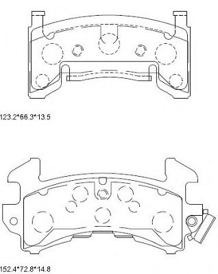 Комплект тормозных колодок, дисковый тормоз FMSI-VERBAND D1547070A