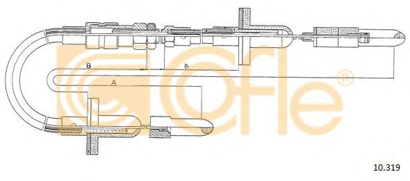 Трос, управление сцеплением COFLE 10319
