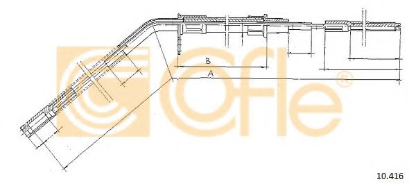 Трос, стояночная тормозная система COFLE 10.416