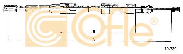 Трос, стояночная тормозная система COFLE 10.720